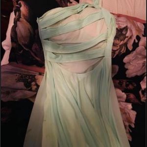 Mint green formal gown